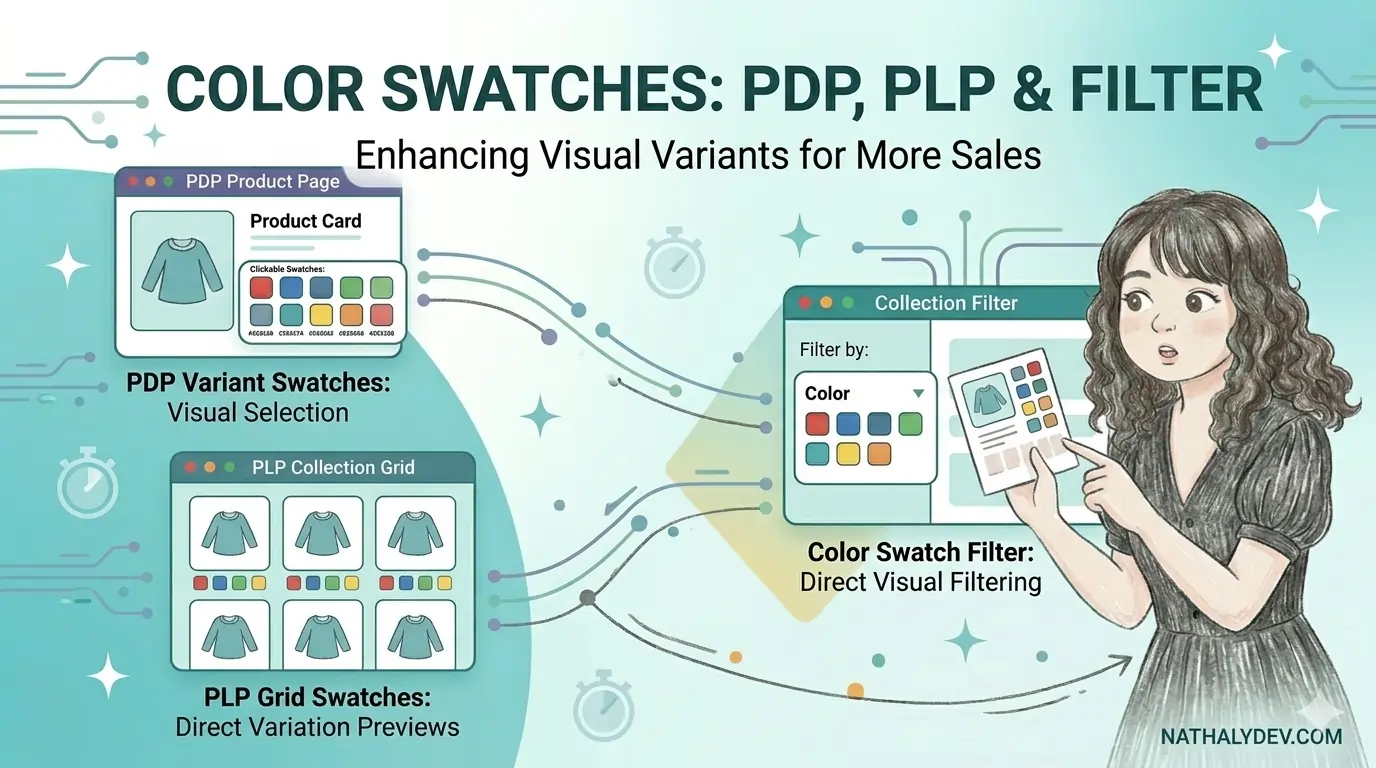 Shopify color swatches on product cards and filters